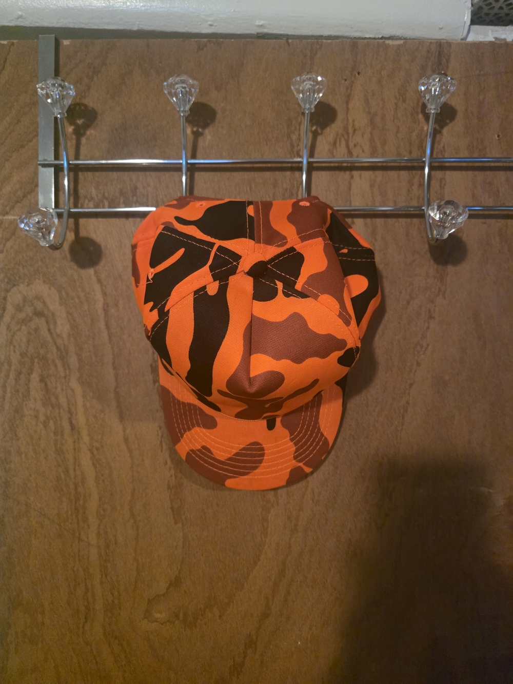 Men's Orange Camo Cap - High-Visibility Pattern